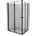 Mexen Mist-F Duo сгъваема душ кабина лява 80 x 70 см, черна рамка, черно - 8A6-080L-070P-70-70 (8A6-080L-070P-70-70)