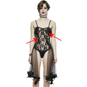 Devil fashion дамско боди DEVIL FASHION - Sanity Assassin Gothic Mesh - ПОВРЕДЕНО - MY1210