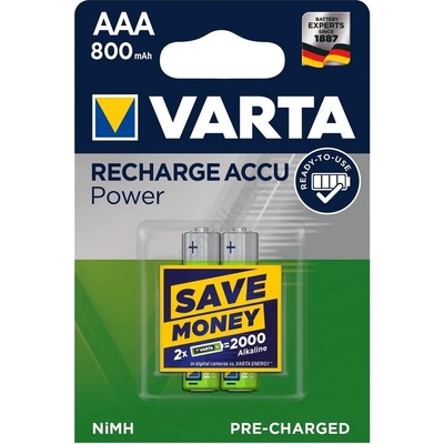 VARTA 56703 - 2 бр. акумулаторни батерии ACCU AAA NiMH/800mAh/1, 2V (VA0028)