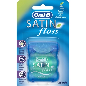 Oral B Dentálna niť s mätovou príchuťou Satin Floss Mint 25 m