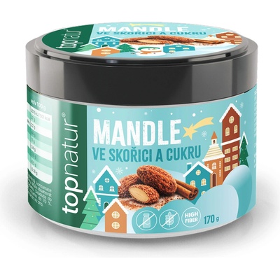 TOPNATUR Vianočné mandle v cukre a škorici 170 g