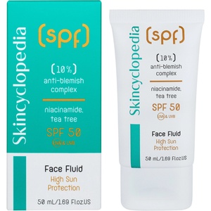 Skincyclopedia Флуид за лице с 10% комплекс против несъвършенства, SPF50, 50 ml