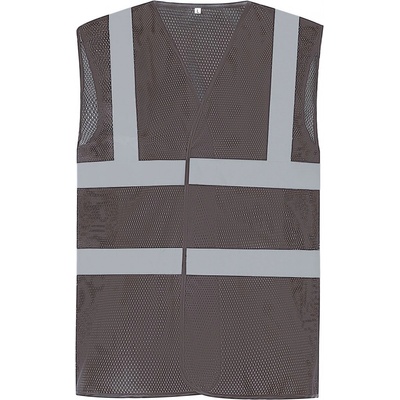 YOKO Hi-Vis síťovaná bezpečnostní vesta šedá 79W12007602