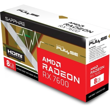 Sapphire Radeon RX 7600 PULSE 8GB GDDR6 11324-01-20G