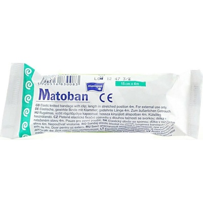Matopat Elastický obväz Matopat Matoban s uzáverom na rany 15 cm x 4 m 1 ks