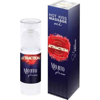 Затоплящо масажно масло, аромат на мохито - Hot Kiss Massage 50ml (ATTRAC00009)