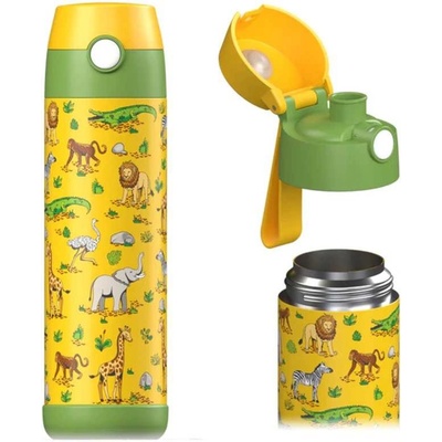 Jarlson Mali Dětská nerezová termoláhev na pití Dinosaurus 500 ml