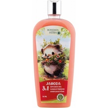 Bohemia Gifts 3v1 dětský sprchový gel, vlasový šampon a pěna do koupele 500 ml - jahoda
