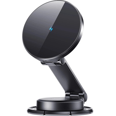 Магнитна поставка за телефон за автомобил със зарядно Joyroom JR-ZS408, 15W, черна (JR-ZS408)
