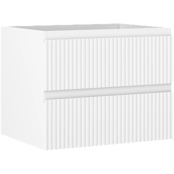 Mexen Rivel шкаф за баня под мивка 60 см, 2 чекмеджета, оребрена, матово бяло - 91A20-06047-2-BFF01 (91A20-06047-2-BFF01)