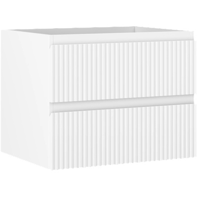 Mexen Rivel шкаф за баня под мивка 60 см, 2 чекмеджета, оребрена, матово бяло - 91A20-06047-2-BFF01 (91A20-06047-2-BFF01)