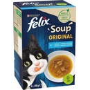 Felix Soup Lahodný výběr z ryb s treskou s tuňákem s platýzem 6 x 48 g