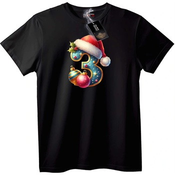 NOONEBRAND Тениска Коледен Номер 3 - M, White