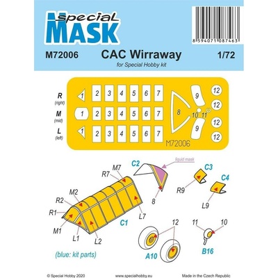 Special Hobby M72006 CAC Wirraway Mask 1:72