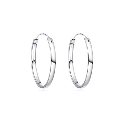 Nubis Stříbrné náušnice kruhy 30 mm NB-3114-30