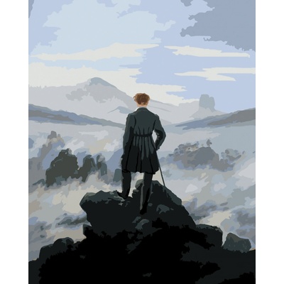 zuty Malování podle čísel Poutník nad mořem mlhy C. D. Friedrich 80 x 100 cm vypnuté plátno na rám