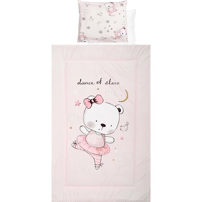 Lorelli Спален комплект 4 части Lorelli - Мече балерина, Розов (20800025101)