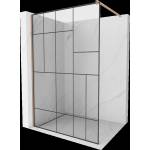 Mexen Kioto душ кабина Walk-in 100 x 200 см, черен мотив 8 мм, четкана мед - 800-100-101-65-78 (800-100-101-65-78)