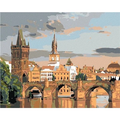 zuty Malování podle čísel Pohled na Karlův most 50 x 40 cm vypnuté plátno na rám