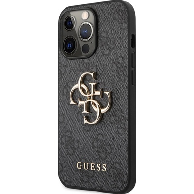 GUHCP13L4GMGGR Guess PU 4G метално лого заден калъф за iPhone 13 Pro сив (467710)