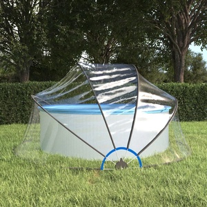 vidaXL Купол за басейн 315x158 см PVC (93812)
