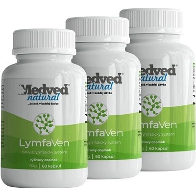 Medveď natural 3x LymfaVen 60 kapsú
