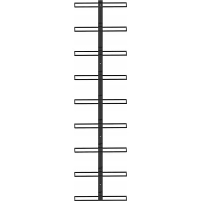 Vidaxl Stojan na víno nástenný čierny 24x8x95,4 cm