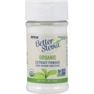NOW NOW Better Stevia Extract Powder Organic, 28 Grams - fitnesdobavki - 27,36 лв