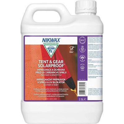 ve spreji Nikwax Tent & Gear Solar Proof 2500 ml