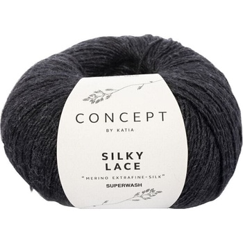 Image 1 of Katia Silky Lace 156 Black Плетива прежда (977-156-KATIA)