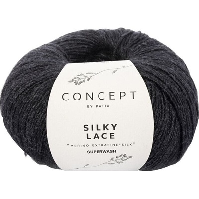 Katia Silky Lace 156 Black Плетива прежда (977-156-KATIA)