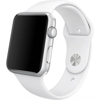 Apple Оригинална силиконова каишка за Apple Watch 42мм, 44мм, 45мм, 46мм, Ultra, Ultra 2 49мм - Apple Sport Band White Stainless Steel Pin (разопакован продукт) (бял) (mj4m2zm/a)