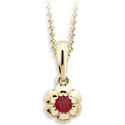 Cutie Jewellery Zlatý přívěsek pro děti C2151Z-Ruby Dark