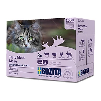 Bozita Multibox парчета месо в сос (комбинация от 12 пакетчета, по 85 г всяко)