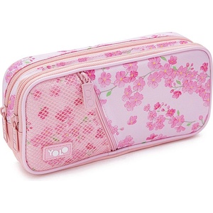 YOLO Ученически несесер YOLO Blossom - 2 ципа (121274-170-86)