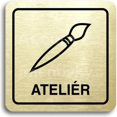 ACCEPT Piktogram ateliér - zlatá tabulka - černý tisk