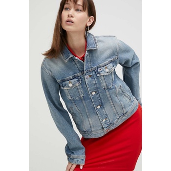 Tommy Jeans Дънково яке Tommy Jeans в синьо преходен модел с уголемена кройка DW0DW16994 (DW0DW16994)