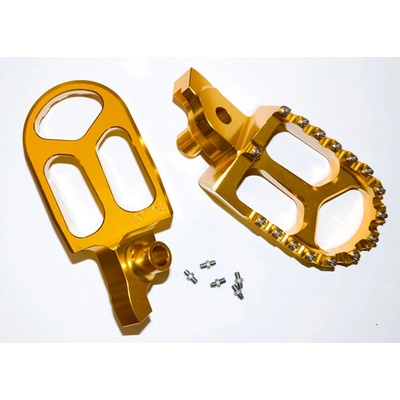 JR stupačky řidiče hliníkové SUZUKI RMZ 250 07-09, RMZ 450 05-07 barva zlatá (2 kusy)