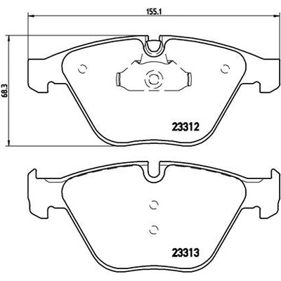 BREMBO Sada brzdových platničiek kotúčovej brzdy P06054X