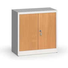 Alfa 3 Zvárané skrine s lamino dverami, 800 x 800 x 400 mm, RAL 7035/buk