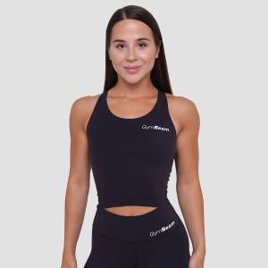 GymBeam Дамски спортен топ BEAT Black S