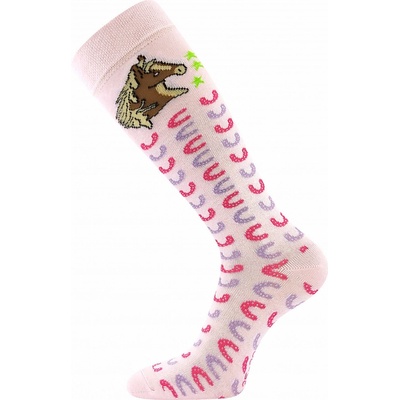 Dievčenské podkolienky Koník ružová
