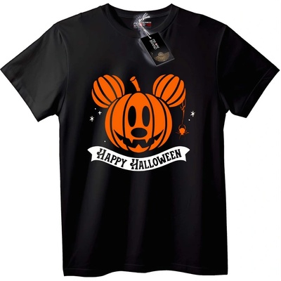 NOONEBRAND Тениска Mickey Halloween Тиква - L, Black