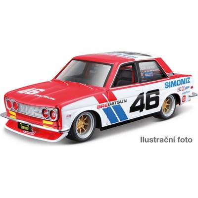 Maisto Dizajn Tokyo Mods BRE Datsun 510červeno biela s číslom 46 1:24