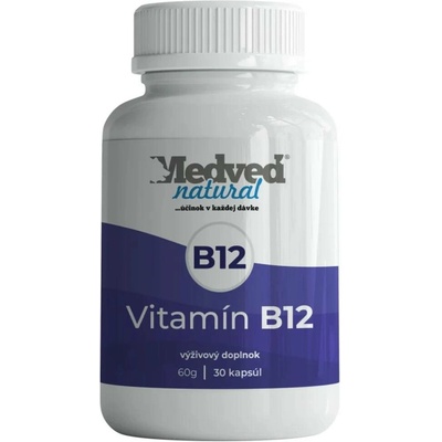 Medveď natural Vitamín B12 30 kapslí