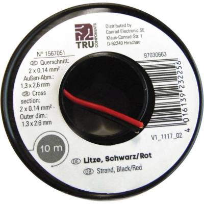 Tru Components 1567052 lanko 2 x 0.14 mm² hnedá žltá 50 m