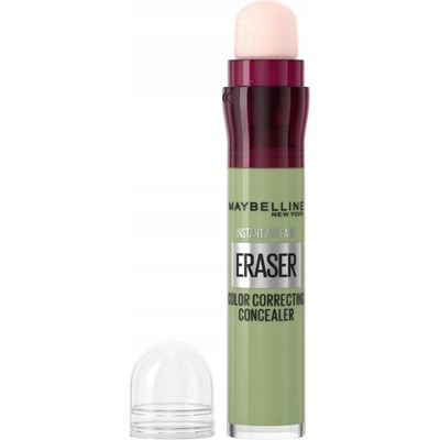 Maybelline Tekutý korektor s pěnovým aplikátorem Instant Anti-Age Eraser Concealer Green 6,8 ml – Zboží Mobilmania