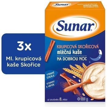 Sunárek Krupicová mliečna s vanilkou na dobrú noc 3 x 225 g
