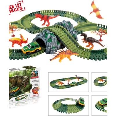 Variabilní dráha s dinosaury a tunelem 144 dílů
