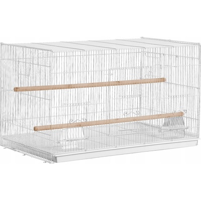 SucceBuy Klec pro ptáky 76x46x45 5 cm s výsuvným dnem bílá